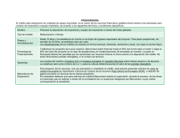 FORMATO DE CARTA DE CREDITO