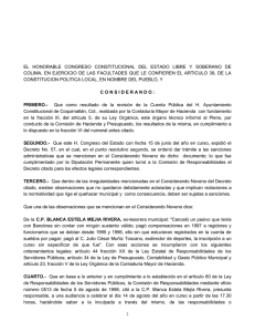 EL  HONORABLE  CONGRESO  CONSTITUCIONAL  DEL ... COLIMA,  EN  EJERCICIO  DE  LAS ...