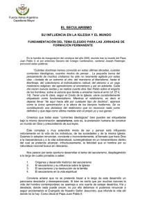 EL SECULARISMO - Obispado Castrense de Argentina