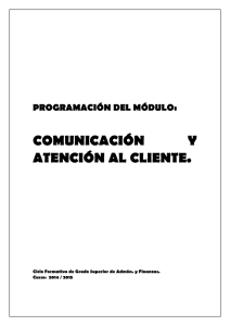 Comunicación y atención al cliente 2014-2015