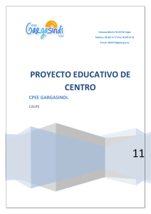 11 PROYECTO EDUCATIVO DE CENTRO CPEE GARGASINDI.