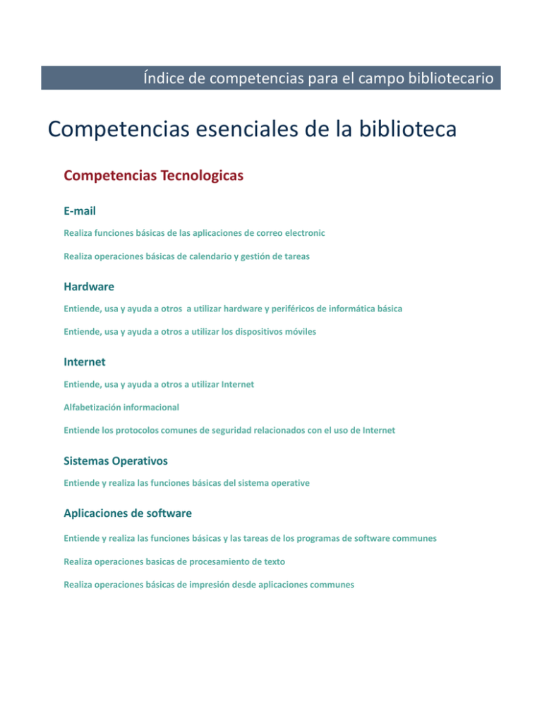 Competencias Tecnologicas