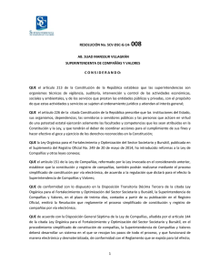 RESOLUCI&Oacute;N No. SCV-DSC-G-14