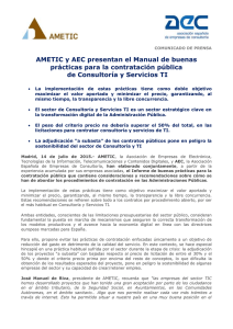 NdP AMETIC y AEC presentan el Manual de buenas prácticas para
