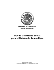 Ley de Desarrollo Social para el Estado de Tamaulipas.