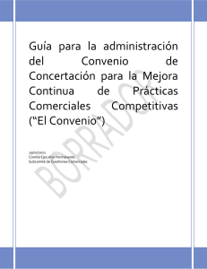 Guía para la administración del Convenio de Concertación