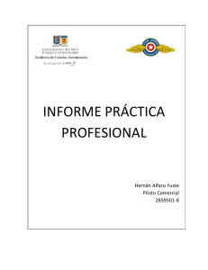 Informe Pr&aacute;ctica Profesional - Piloto Comercial