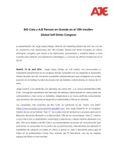 BIG Cola y AJE Piensan en Grande en el 10th InnoBev Global Soft