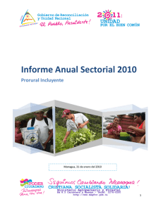 Informe Sectorial 2010 - Ministerio Agropecuario y Forestal, Magfor