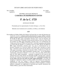P. de la C. 1725 CAMARA DE REPRESENTANTES ( )