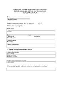 formulario confidencial K y C - Eurodracma Servicios Financieros