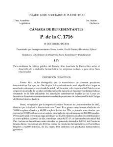 P. de la C. 1716 CÁMARA DE REPRESENTANTES
