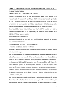 Tema 13.Las desigualdades en la industria española.