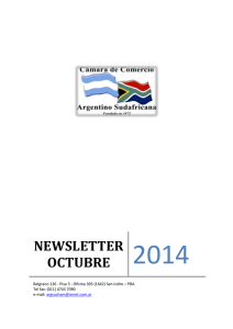 Newsletter Nº 05 – Octubre 2014 - Cámara de Comercio Argentino