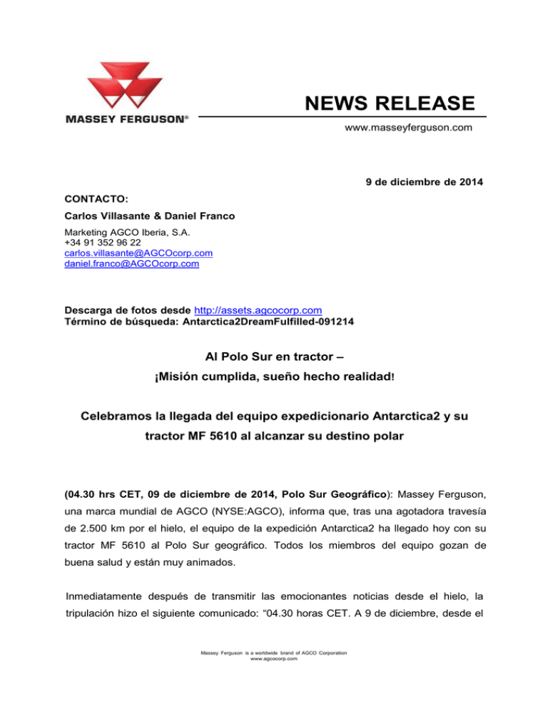 NEWS RELEASE