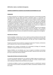 [8] Revisión, mejora y resultados del programa. SISTEMA DE