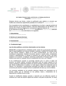 Dictamen Técnico: Modificación Contrato Obra Pública