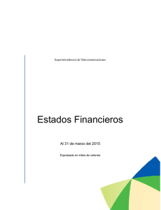 Estados Financieros  Al 31 de marzo del 2015