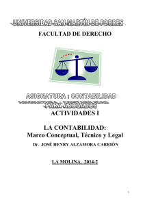 la contabilidad - Facultad de Derecho