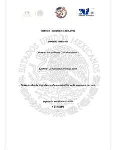 Instituto Tecnológico del Lerma Derecho mercantil Docente: Arroyo