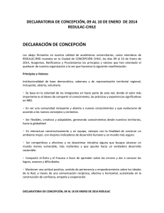 DECLARACIÓN DE CONCEPCIÓN REDULAC-CHILE