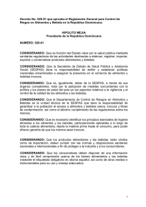 Decreto 528-01 - Ministerio de Salud Pública