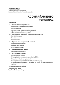 ACOMPAÑAMIENTO PERSONAL Formap33: © Equipo Provincial de Pastoral