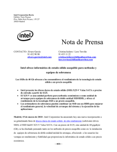 Intel ofrece informática de estado sólido asequible para netbooks y