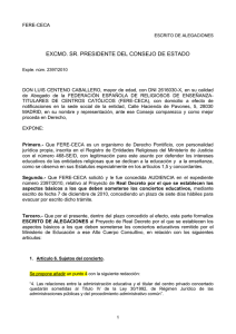 EXCMO. SR. PRESIDENTE DEL CONSEJO DE ESTADO