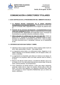 110828 Directores Titulares  - Inspectoría Salesiana María