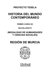 HISTORIA DEL MUNDO CONTEMPORÁNEO REGIÓN DE MURCIA