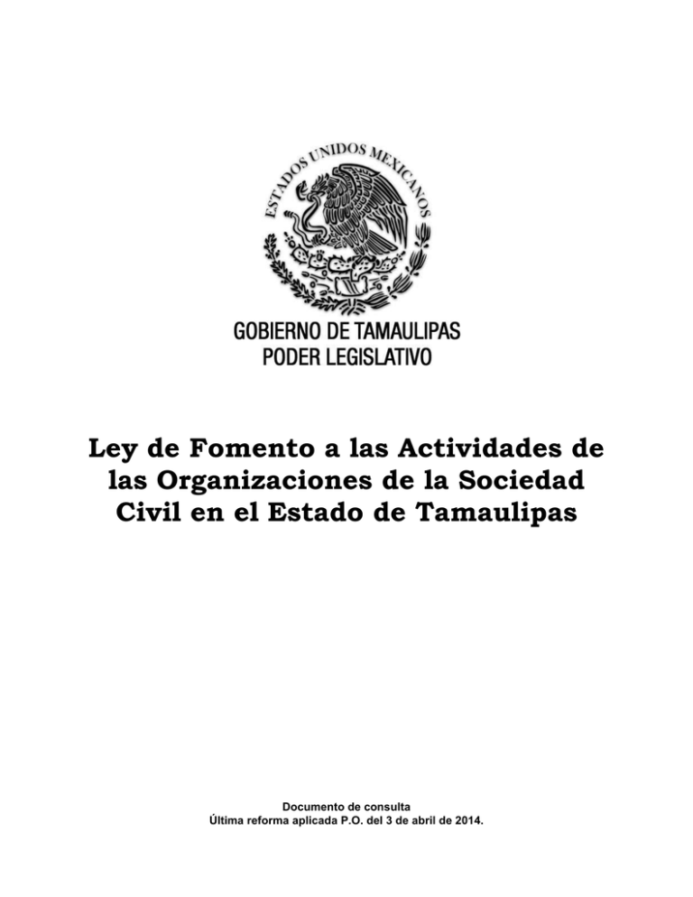 Ley De Fomento A Las Actividades De Las Organizaciones De La 1641