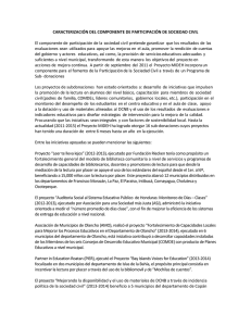 CARACTERIZACIÓN DEL COMPONENTE DE PARTICIPACIÓN DE SOCIEDAD CIVIL