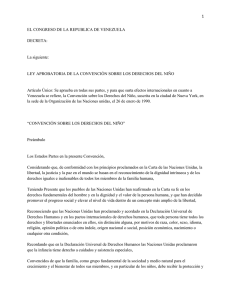 Ley Aprobatoria de la Convención sobre los Derechos del Niño