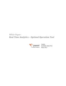 White Paper. Real Time Analytics