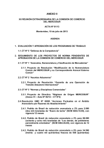 Agenda - Mercosur