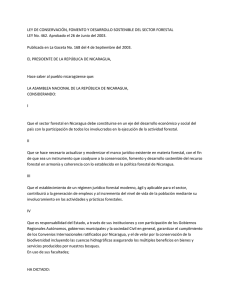 Ley de Conservación Fomento y Desarrollo Sostenible del Sector