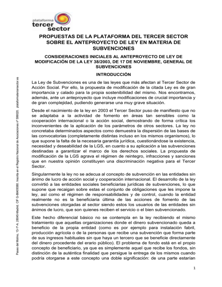 Puntos clave de la Ley de Subvenciones