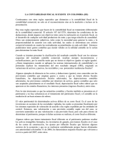 LA CONTABILIDAD FISCAL SI EXISTE EN COLOMBIA (III)