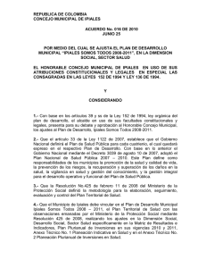 Acuerdo No 16 - Ipiales - Nariño