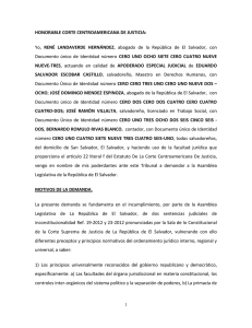 demanda contra la Asamblea Legislativa