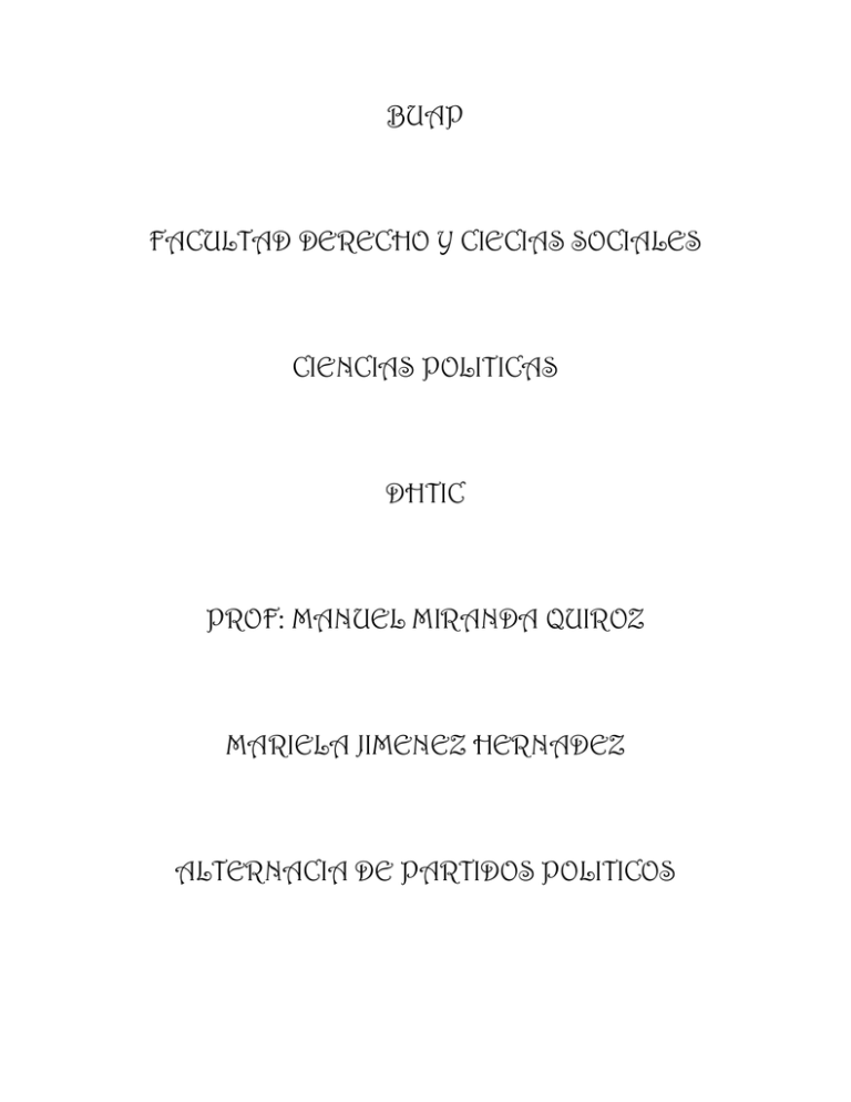 Ensayo Alternancia De Partidos Politicos