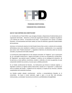 Programa Constitucional FPD: textos y metodologías