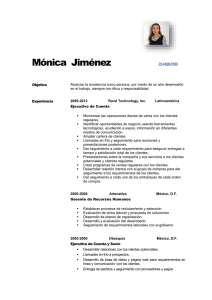 Mónica Jiménez 33-1428-5199 Objetivo Alcanzar la excelencia