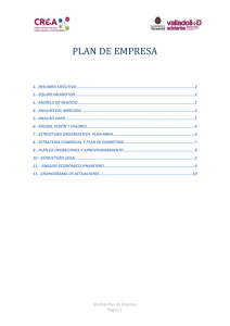 Plan de empresa CREA - Valladolid Adelante