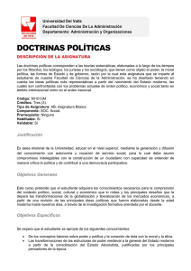 DOCTRINAS POLÍTICAS - Facultad de Ciencias de la Administración