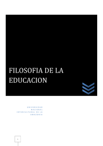FILOSOFIA DE LA EDUCACION  Raul quincho