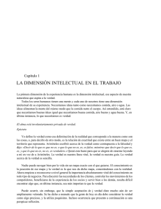 Capítulo 1 LA DIMENSIÓN INTELECTUAL EN EL TRABAJO La
