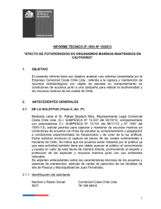 INFORME TÉCNICO (P. INV) Nº 15/2013 ”