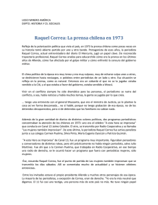 Raquel Correa: La prensa chilena en 1973